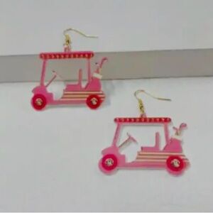 ⛳️New - Pink Golf Cart Earrings